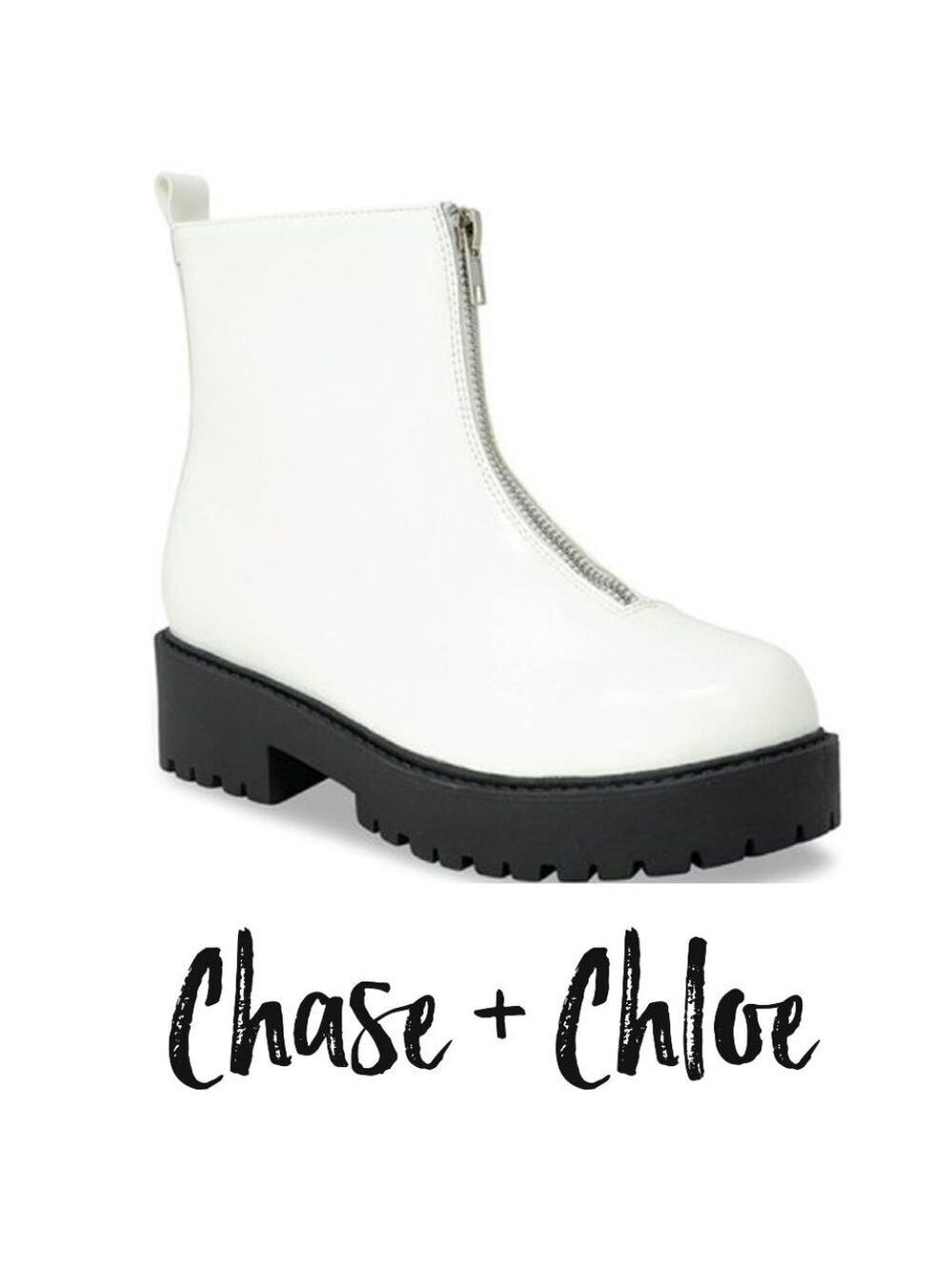 NWOB (Fits 8) Chase & Chloe White Madigan Boot